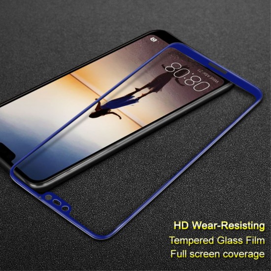 Sticla securizata protectie ecran pentru Huawei P20 Lite, albastra