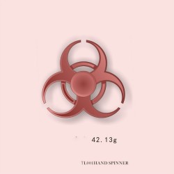 Jucarie antistres Fidget Spinner cu model "Toxic", rose gold
