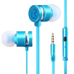 Casti in-ear BENWIS EPM-200 cu microfon si control pe fir - albastru