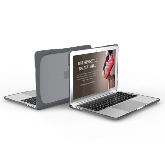 Carcasa protectie spate cu suport pentru MacBook Pro 13.3" 2016/ Touch Bar, gri