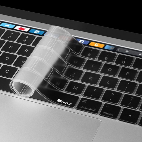 Pachet carcasa de protectie si folie tastatura pentru Macbook Pro 13,3" 2016 Touch Bar, negru