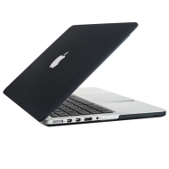 Carcasa protectie slim din plastic pentru MacBook Pro Retina 13.3", negru translucid
