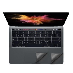 Folie protectie palm rest si trackpad aspect aluminiu pentru MacBook Pro 15.4" 2016 / Touch Bar, space grey