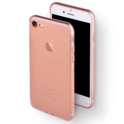 Carcasa protectie spate DEVIA din gel TPU pentru iPhone 7, rose gold