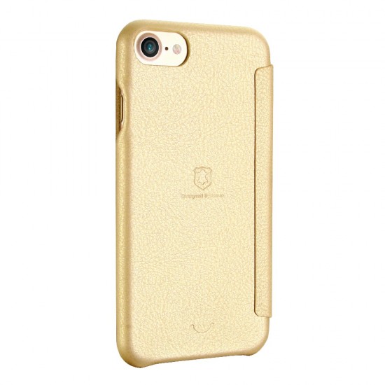 Husa protectie Flip Cover LENUO pentru iPhone 7 4.7 inch, gold
