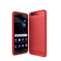 Carcasa protectie spate din gel TPU pentru Huawei P10 Plus, rosie