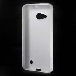 Carcasa protectie spate mata din gel TPU pentru Microsoft Lumia 550 - alba