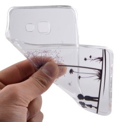Carcasa protectie spate imprimata din gel TPU 0.6mm pentru Samsung Galaxy A3 SM-A310F (2016), alba