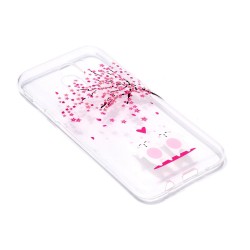 Carcasa protectie imprimata ,,Copac cu flori'' din gel TPU pentru Samsung Galaxy J3 (2017)
