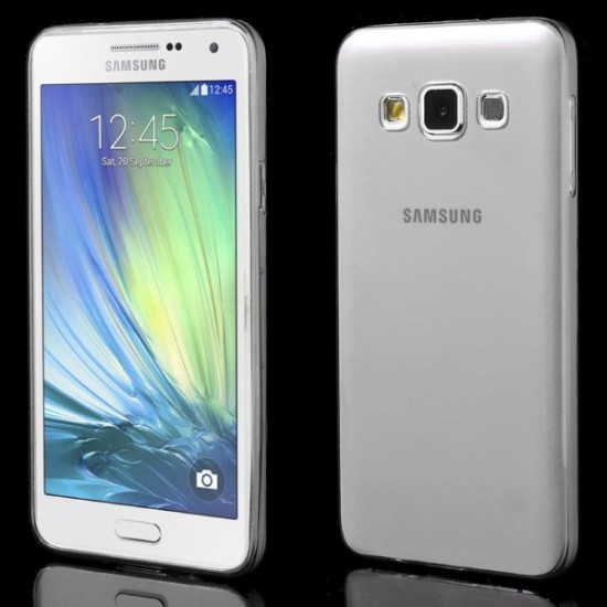 Carcasa protectie spate 0.6mm din gel TPU pentru Samsung Galaxy A3 SM-A300F - gri