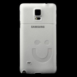 Carcasa protectie din plastic "smile" pentru Samsung Galaxy Note 4 N910 - alba