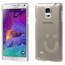 Carcasa protectie din plastic "smile" pentru Samsung Galaxy Note 4 N910 - gri