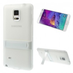 Carcasa protectie spate cu suport pentru Samsung Galaxy Note 4 N910 - alba