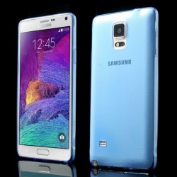Carcasa protectie spate gel TPU 0.5mm pentru Samsung Galaxy Note 4 N910 - albastra