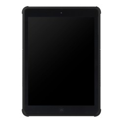 Carcasa protectie spate cu suport din plastic si gel TPU pentru iPad 9.7 inch (2017/2018), neagra